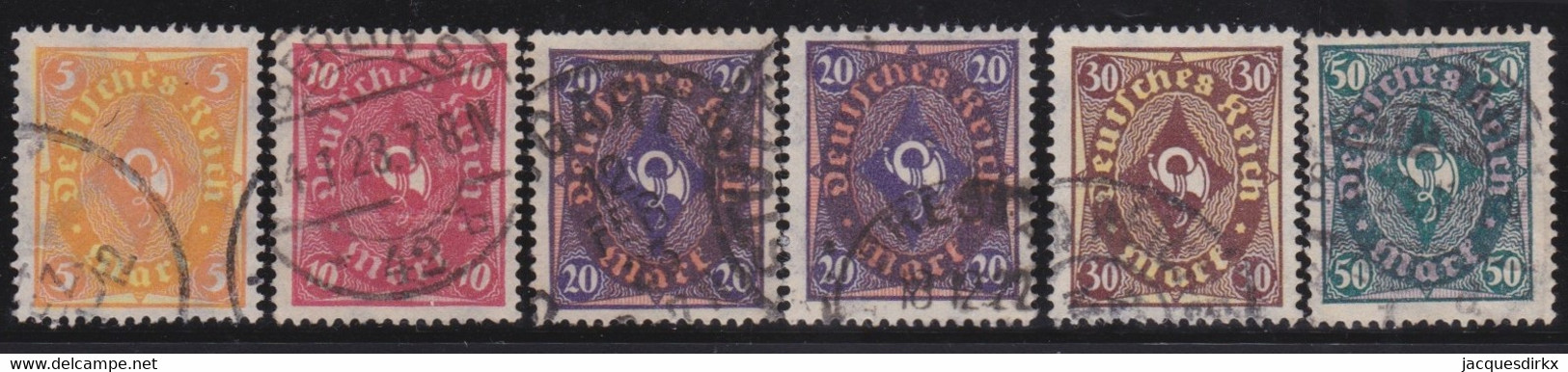 Deutsches Reich   .    Michel   .   205/209      .    O    .   Gestempelt   .    /    .   Cancelled - Used Stamps