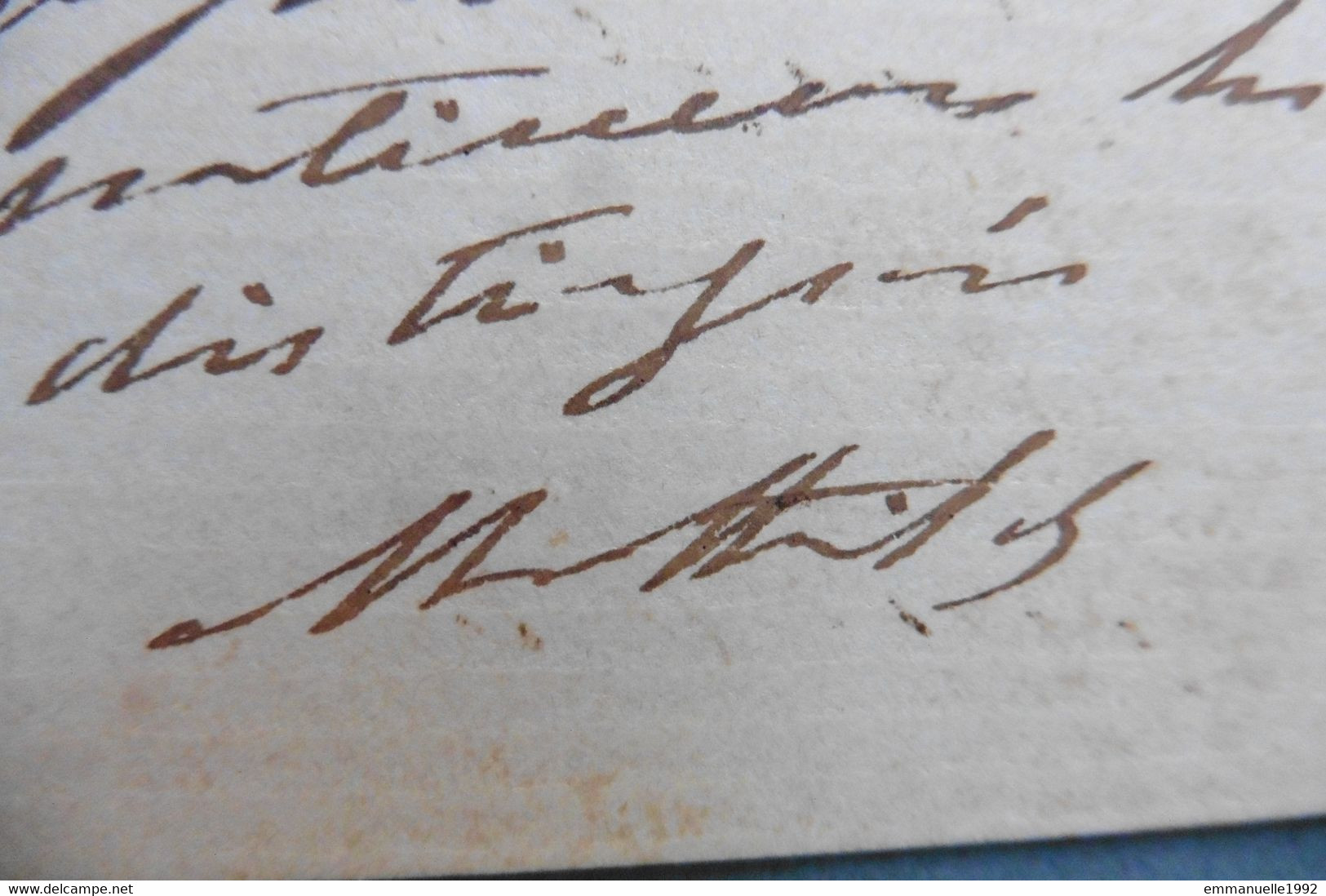 Lettre Autographe De La Princesse Mathilde Bonaparte Cousine De L'empereur Napoléon III - Second Empire - Royal Families