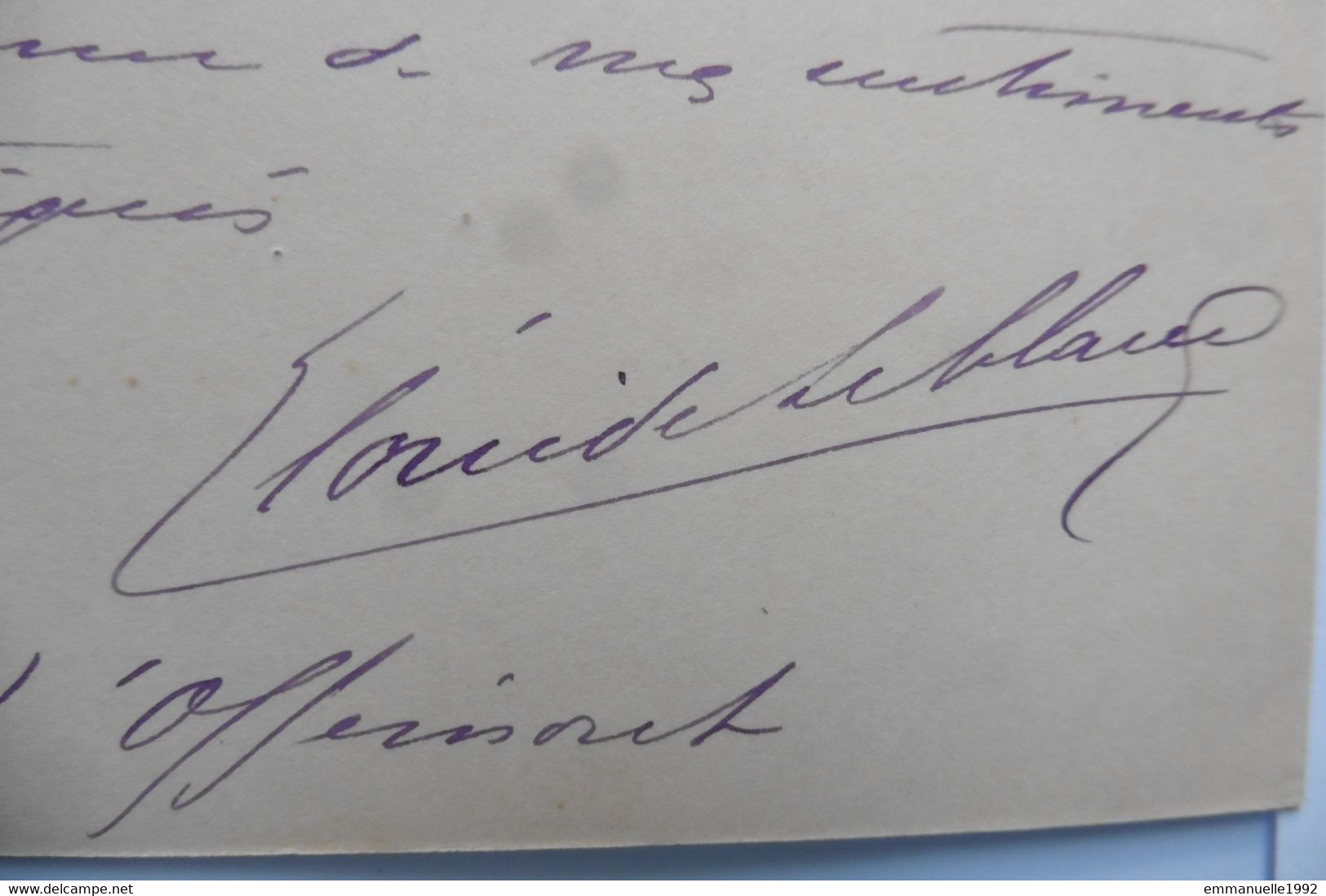 Lettre Autographe Carte Léonide Leblanc Actrice Comédienne Courtisane Second Empire - Acteurs & Comédiens