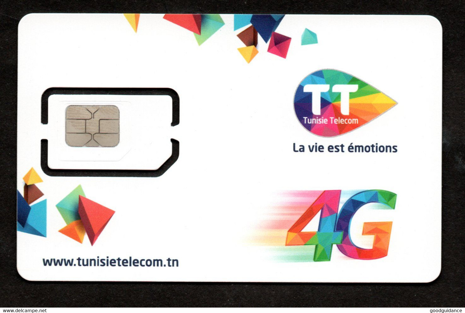 Tunisia- SIM Card - Big Size -Tunisie Telecom - 4G -HAYYA - Unused- Guide+Packaging - Excellent Quality ( 2 Scans) - Tunisia