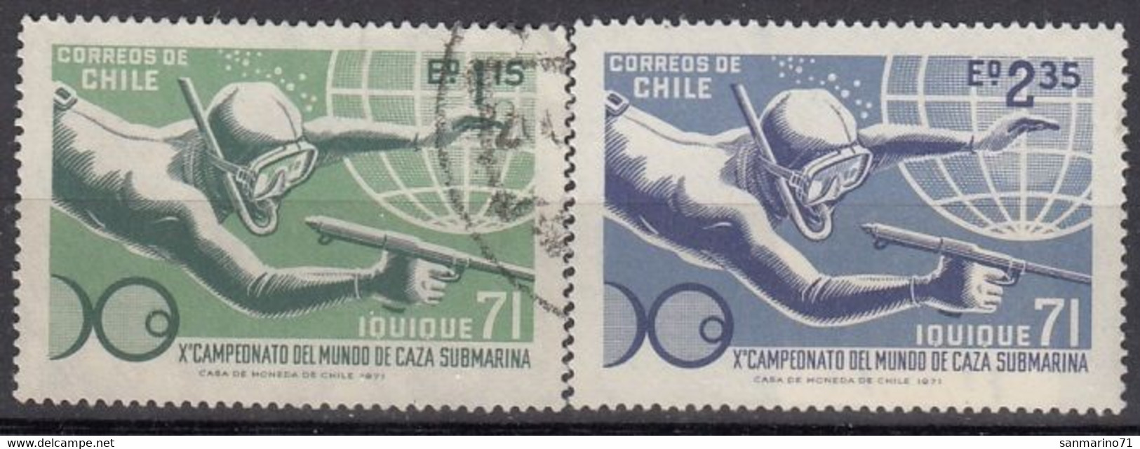 CHILE 756-757,used - Immersione