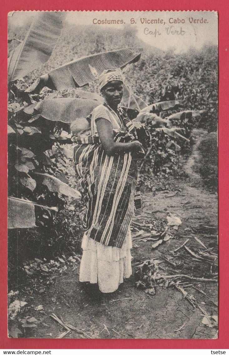 Cap Vert - Costumes S. Vicente, Cabo Verde - 1915 ( Ver Reverso ) - Cap Vert