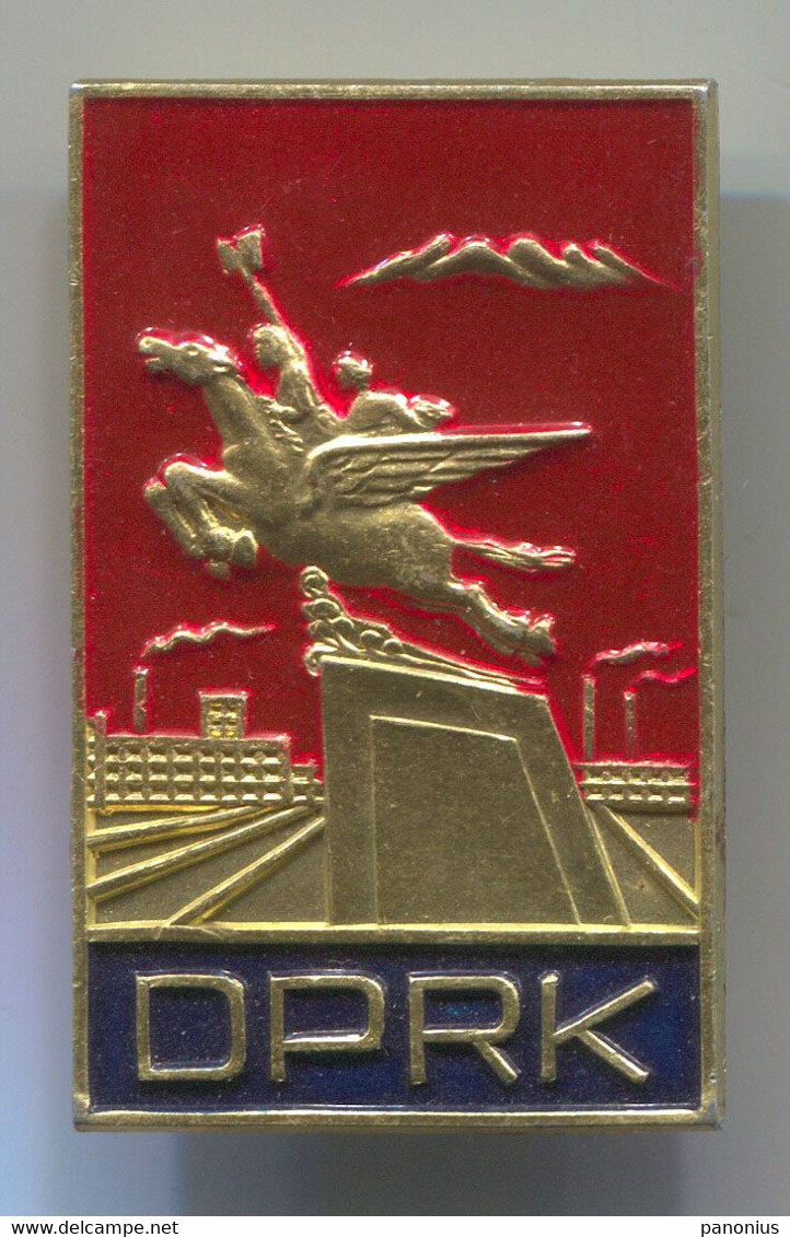DPRK North Korea, Communist Party, Vintage Pin  Badge, Abzeichen, D 40 X 25 Mm - Verenigingen