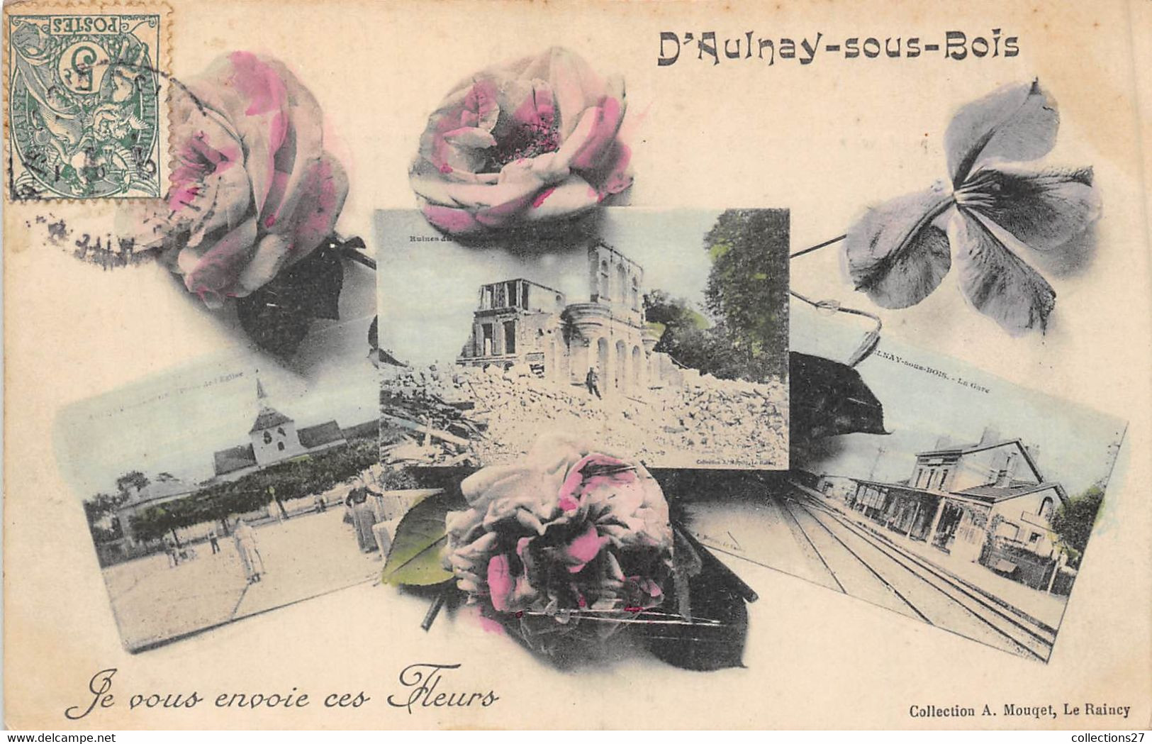 93-AULNAY-SOUS-BOIS- JE VOUS ENVOIE CES FLEURS D'AULNAY-SOUS-BOIS - Aulnay Sous Bois