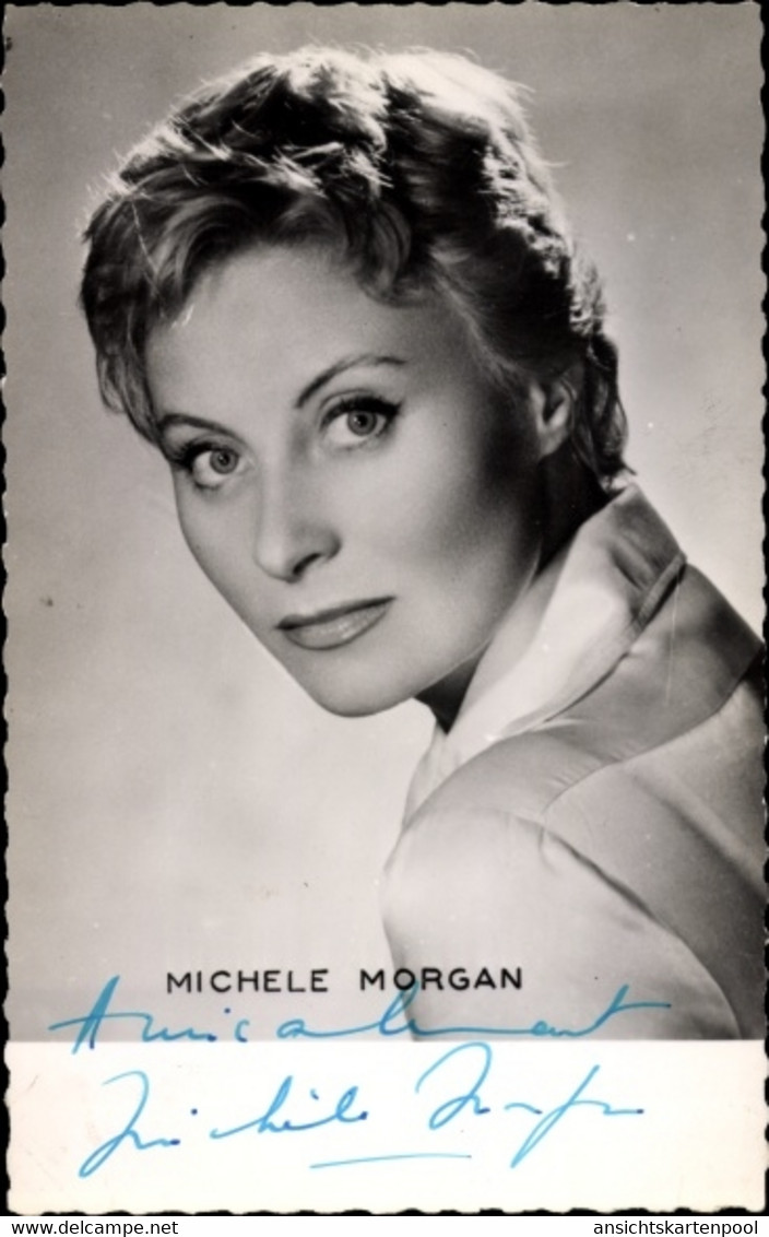 CPA Schauspielerin Michèle Morgan, Portrait, Autogramm - Actors