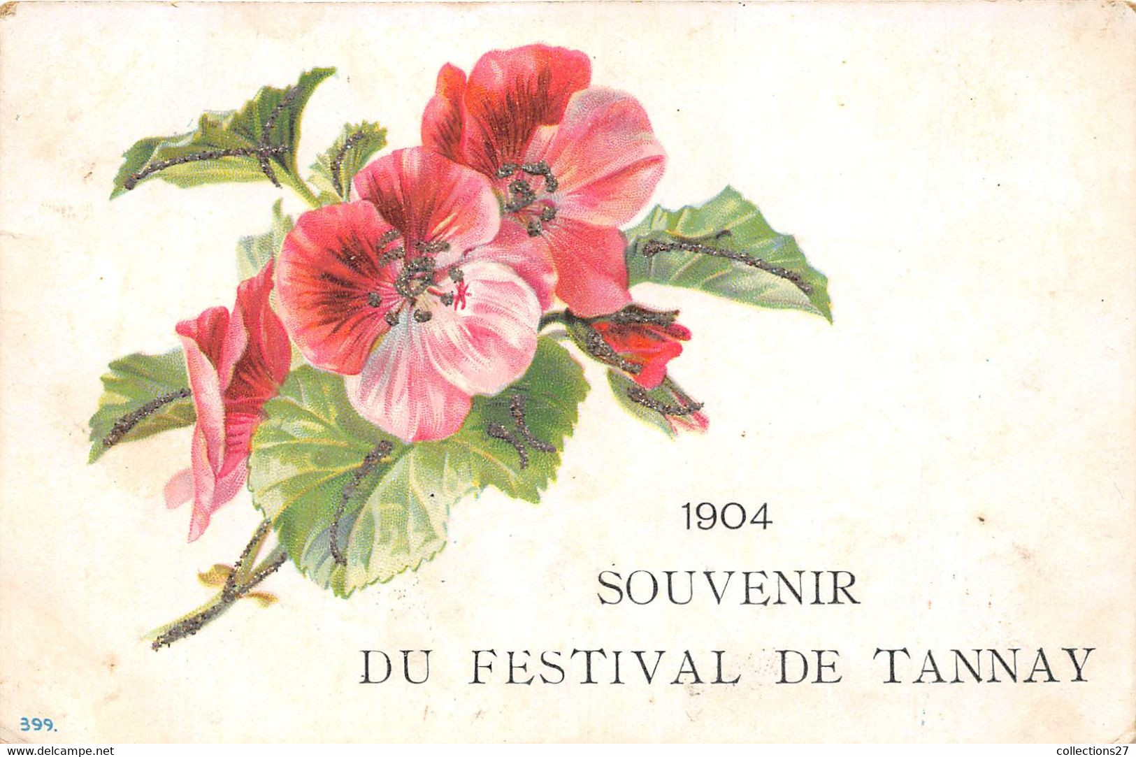 58-TANNAY- 1904 SOUVENIR DU FESTIVAL DE TANNAY - Tannay