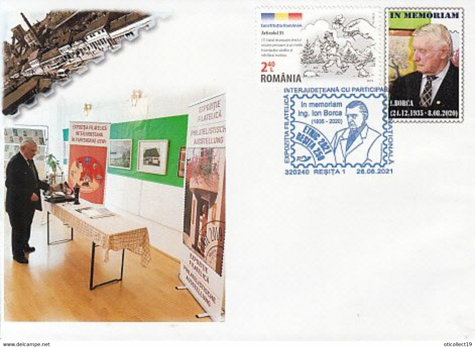 RESITA PHILATELIC EXHIBITION, SPECIAL COVER, 2021, ROMANIA - Briefe U. Dokumente