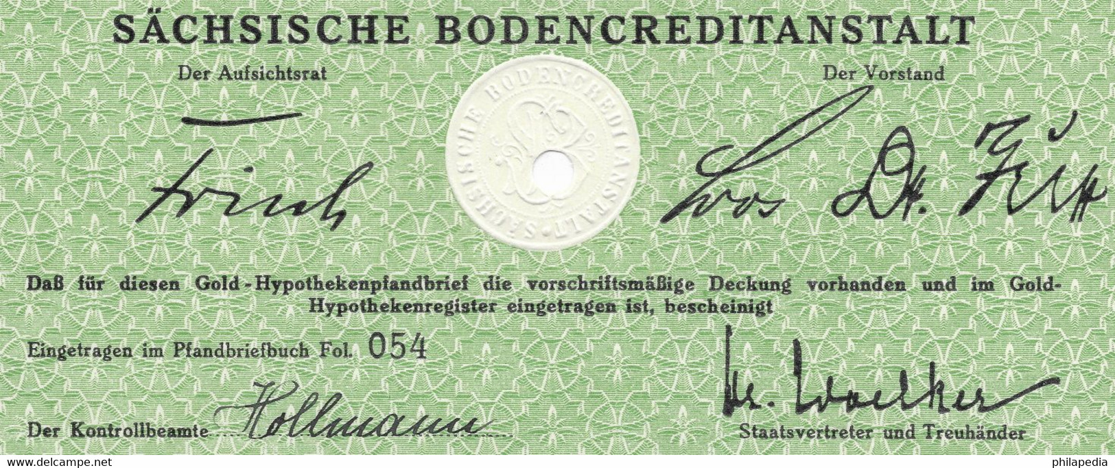 Allemagne Obligation Hypothécaire Or Fin 35.842 Gr 1000 Mark Or Bond Fine Gold Feingold Bono Oro Fino 1937 1000 Goldmark - 1.000 Reichsmark