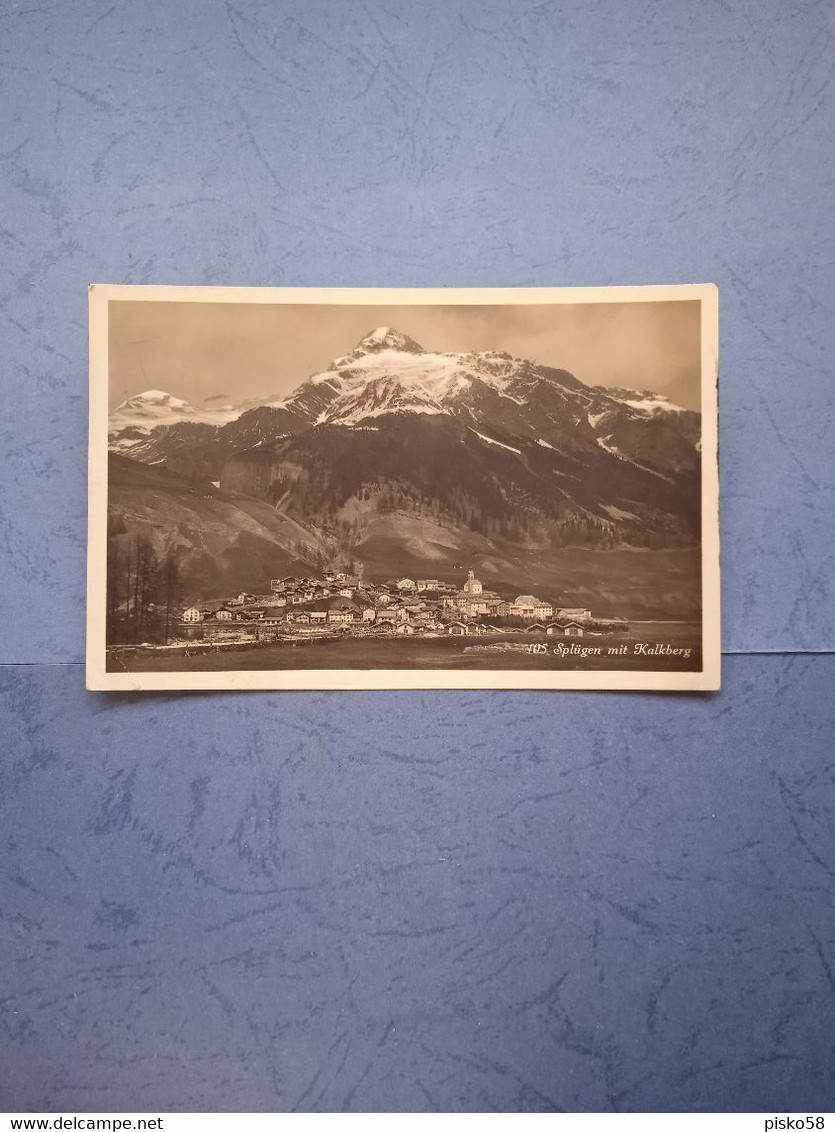 Svizzera-splugen Mit Kalkberg-fp-1929 - Splügen