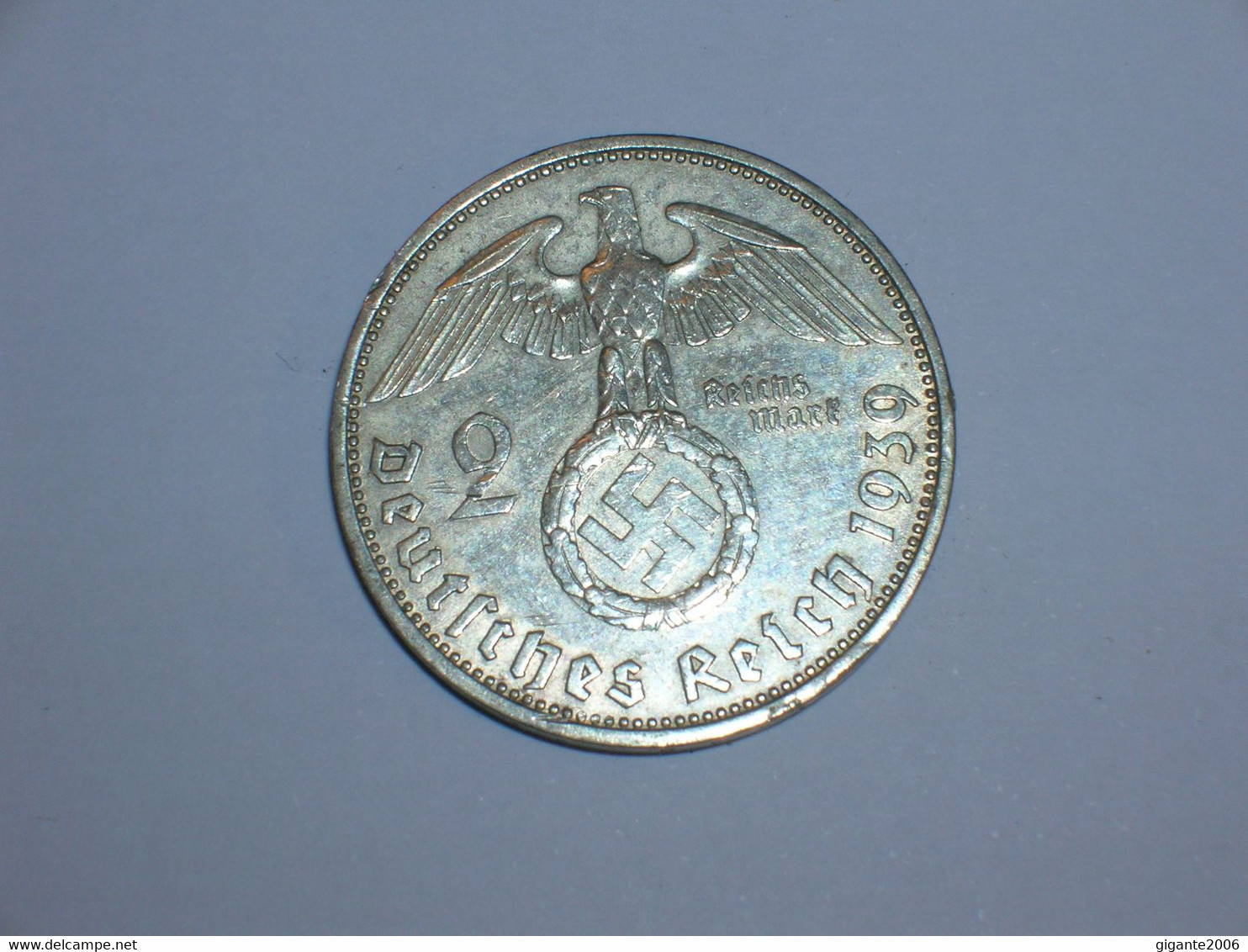 ALEMANIA 2 MARCOS PLATA 1939 A (Hindenburg) (5556) - 2 Reichsmark