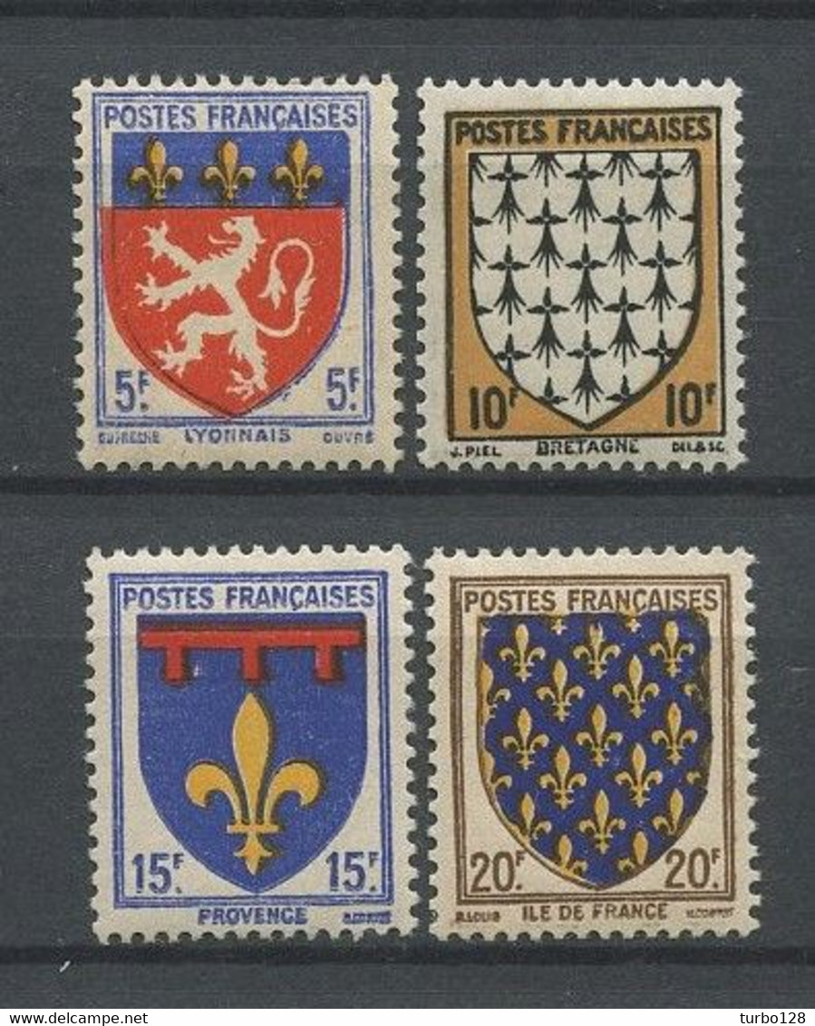 FRANCE 1943  N° 572/575 ** Neufs MNH Superbe C 5.50 € Armoiries Coat Of Arms Lyonnais Bretagne Provence Ile De France - Neufs