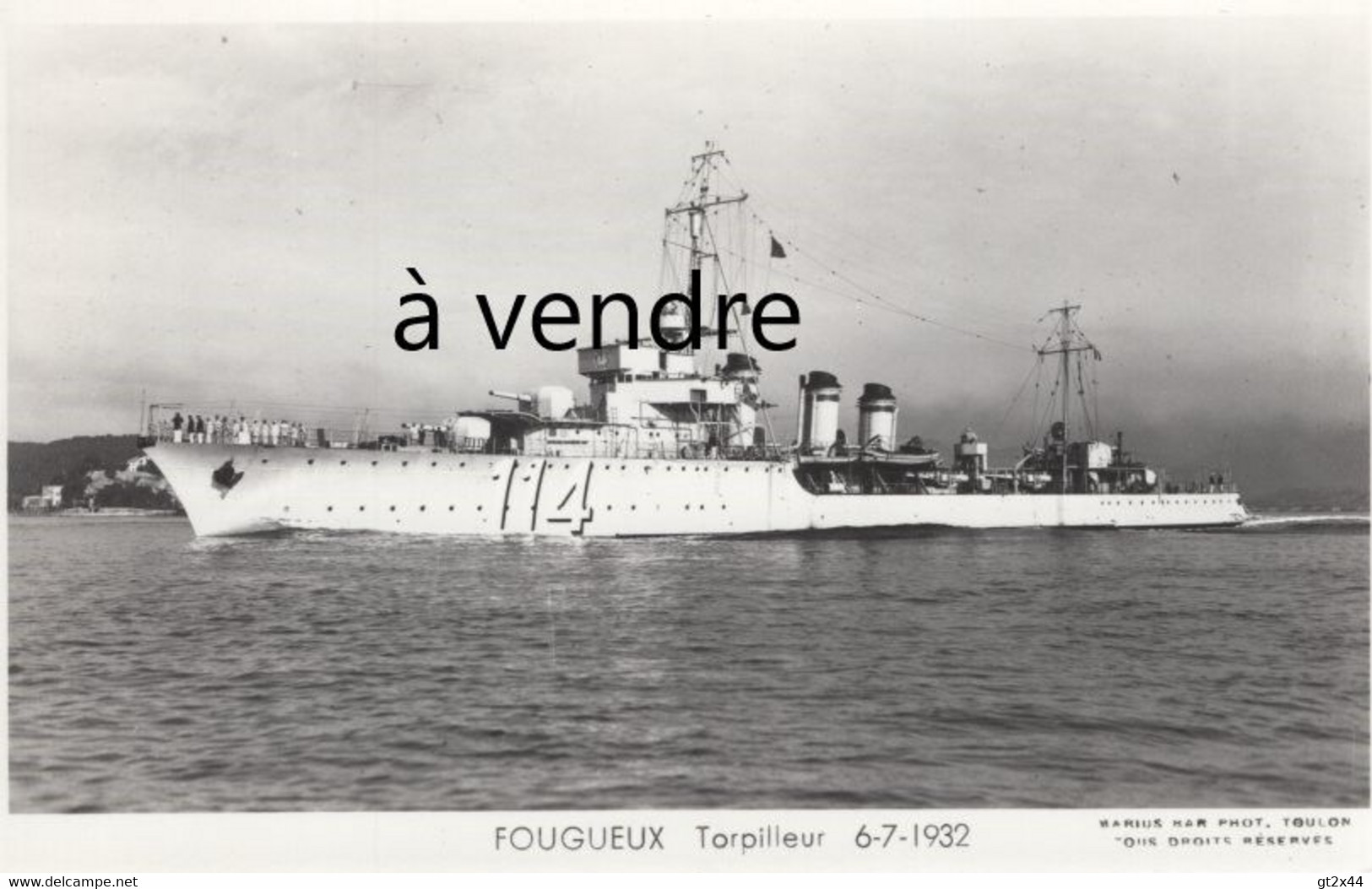 FOUGUEUX, 114,  Torpilleur, 6-7-1932 - Warships