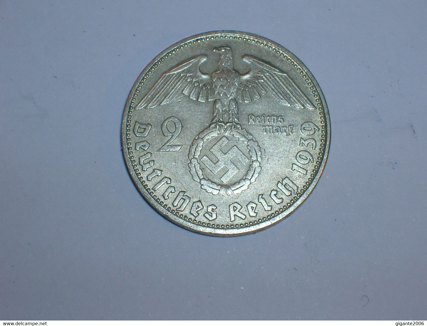 ALEMANIA 2 MARCOS PLATA 1939 D (Hindenburg) (5602) - 2 Reichsmark