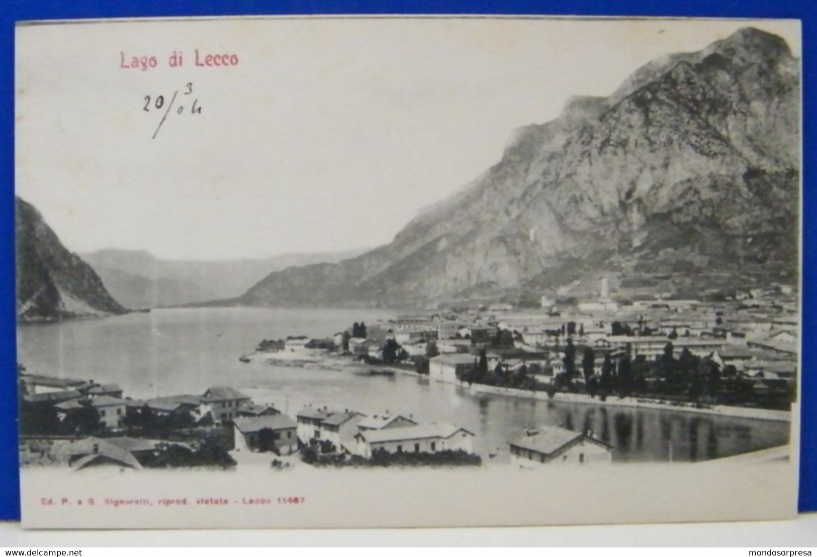 (L) LECCO  PANORAMA VISTA VERSO IL LAGO - NON VIAGGIATA 1904 - Lecco