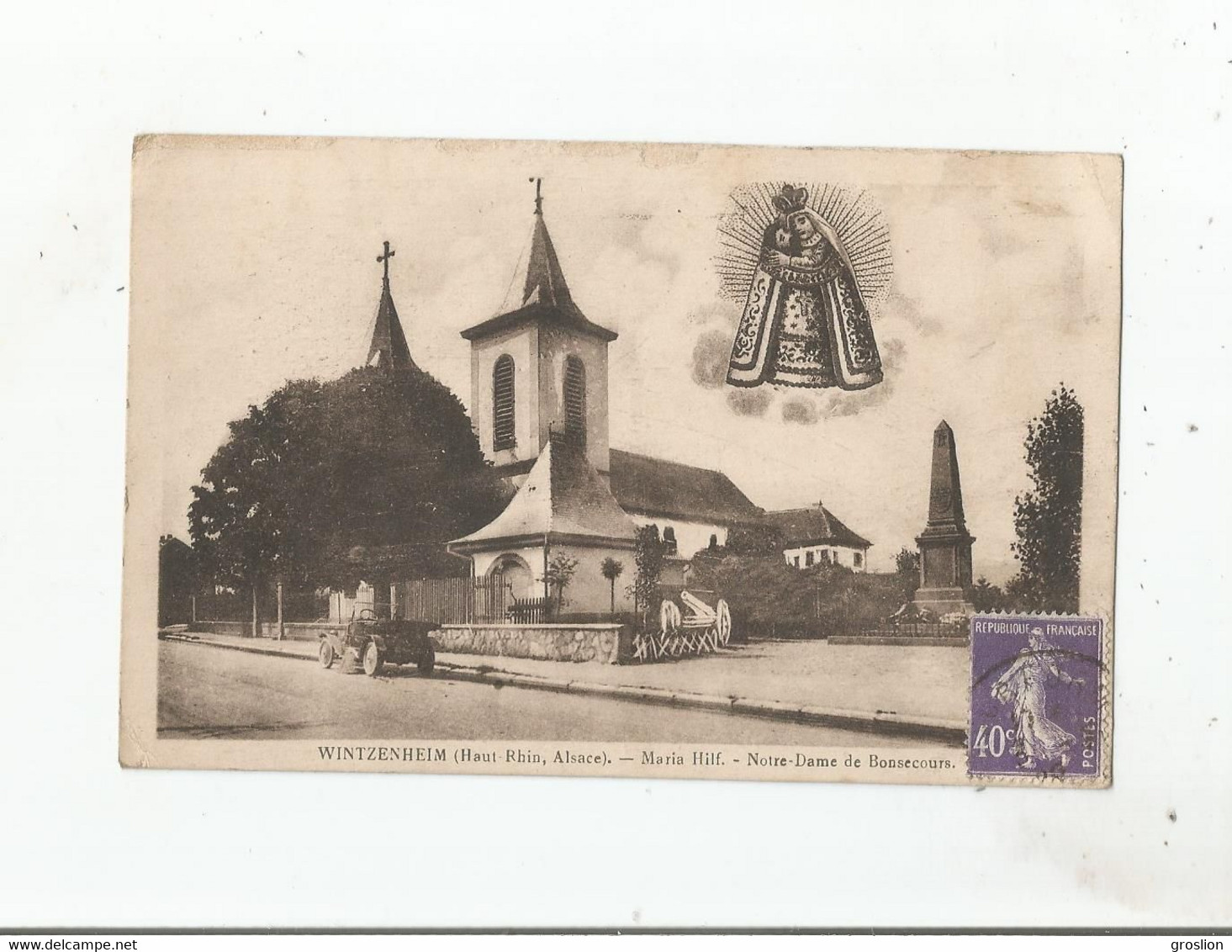 WINTZENHEIM  (HAUT RHIN ALSACE) MARIA HILF NOTRE DAME DE BONSECOURS 1930 - Wintzenheim