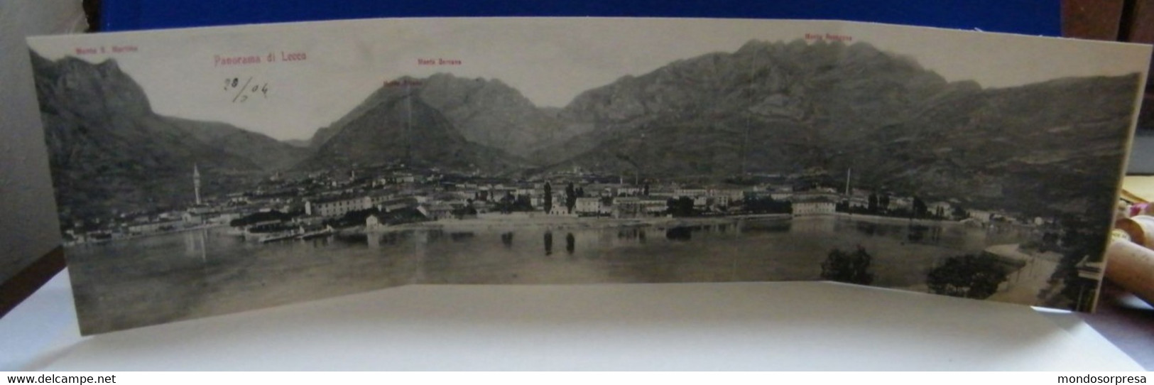 (L) LECCO - PANORAMA SU CARTOLINA TRIPLA - NON VIAGGIATA 1904 - Lecco