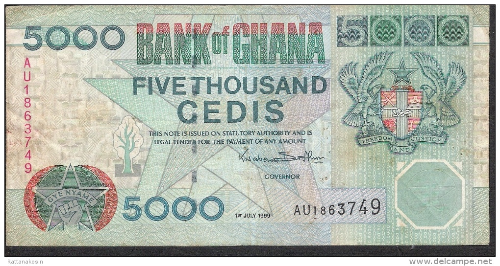 GHANA P34d   5000   CEDIS   1.7.1999  #AU       VF - Ghana