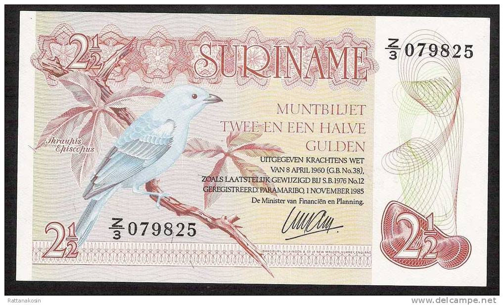 SURINAM   P119   2,5   GULDEN    1985  PREFIX  Z/3     UNC. - Surinam