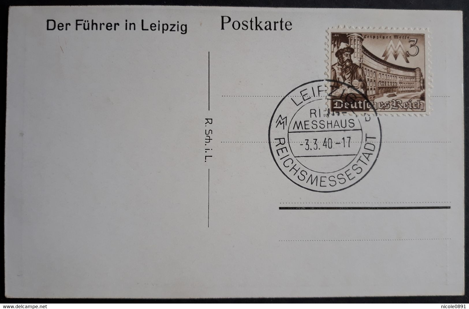 WW II - 3.Reich S/W Photokarte, Der Führer In Leipzig, Sonderstempel (3418) - Covers & Documents