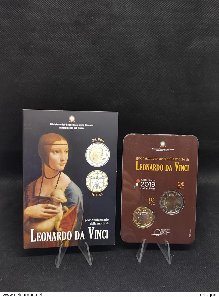 Italia. - 2019 Dittico 'Anniversario Della Morte Di Leonardo Da Vinci " - Commémoratives