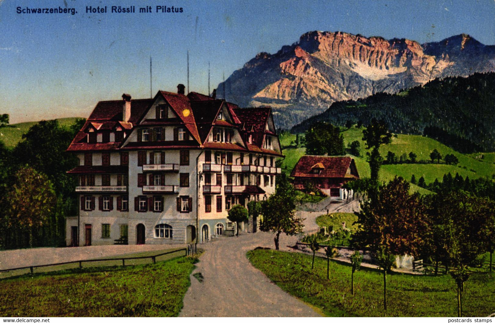 Schwarzenberg, Hotel Rössli Mit Pilatus, 1934 - Schwarzenberg