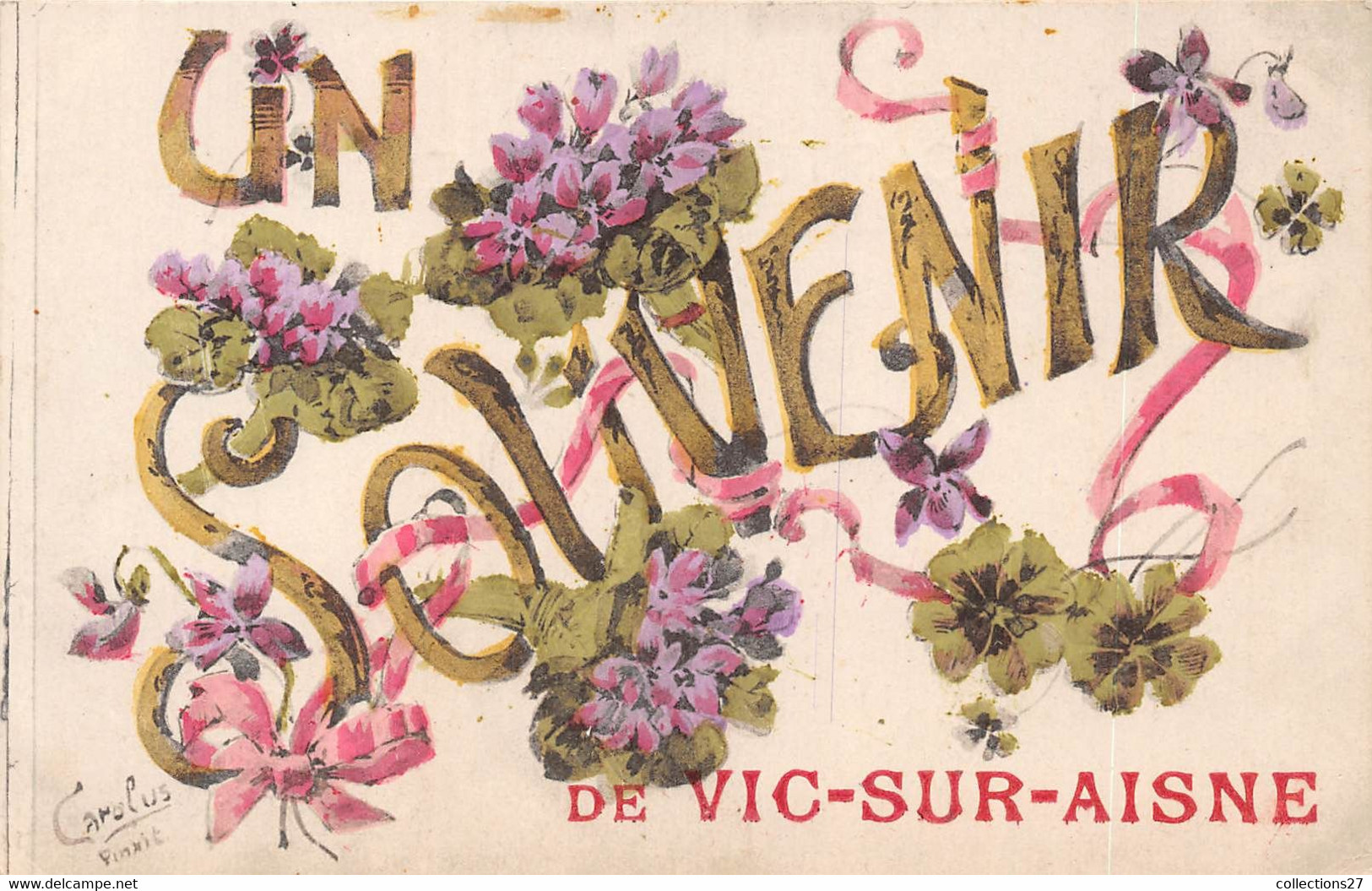 02-VIC-SUR-AISNE- UN SOUVENIR DE VIC-SUR-AISNE - Vic Sur Aisne