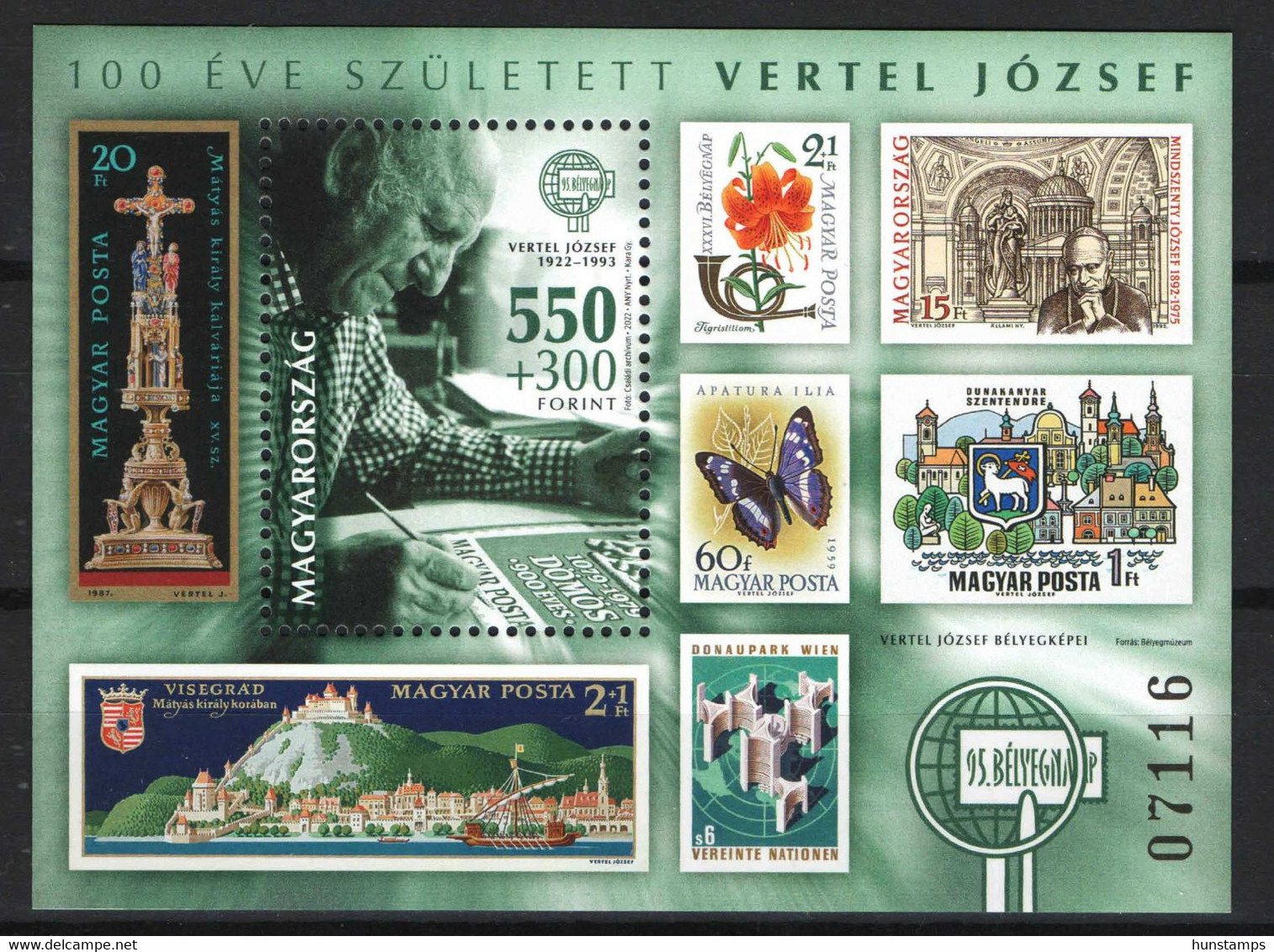 Hungary 2022. 95. Stampday - Josef Vertel Stamp Designer Sheet, MNH (**) - Ongebruikt