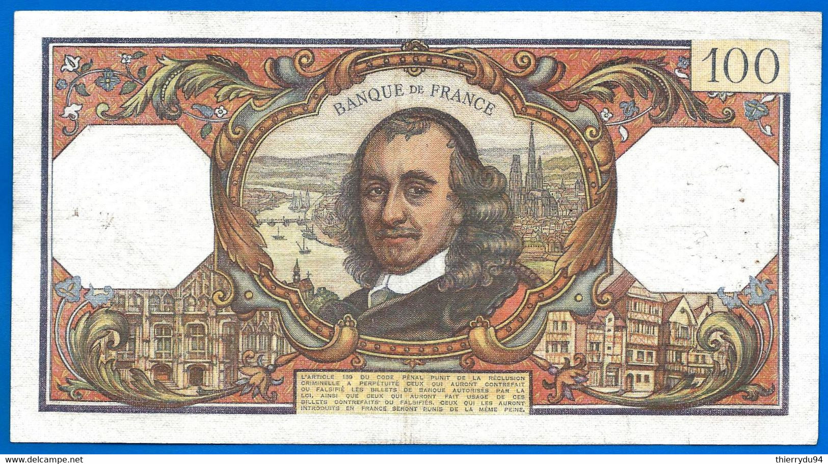 France 100 Francs 1968 Corneille 2 Mai Serie N Que Prix + Port  Frcs Frc Paypal Bitcoin OK - 100 F 1964-1979 ''Corneille''