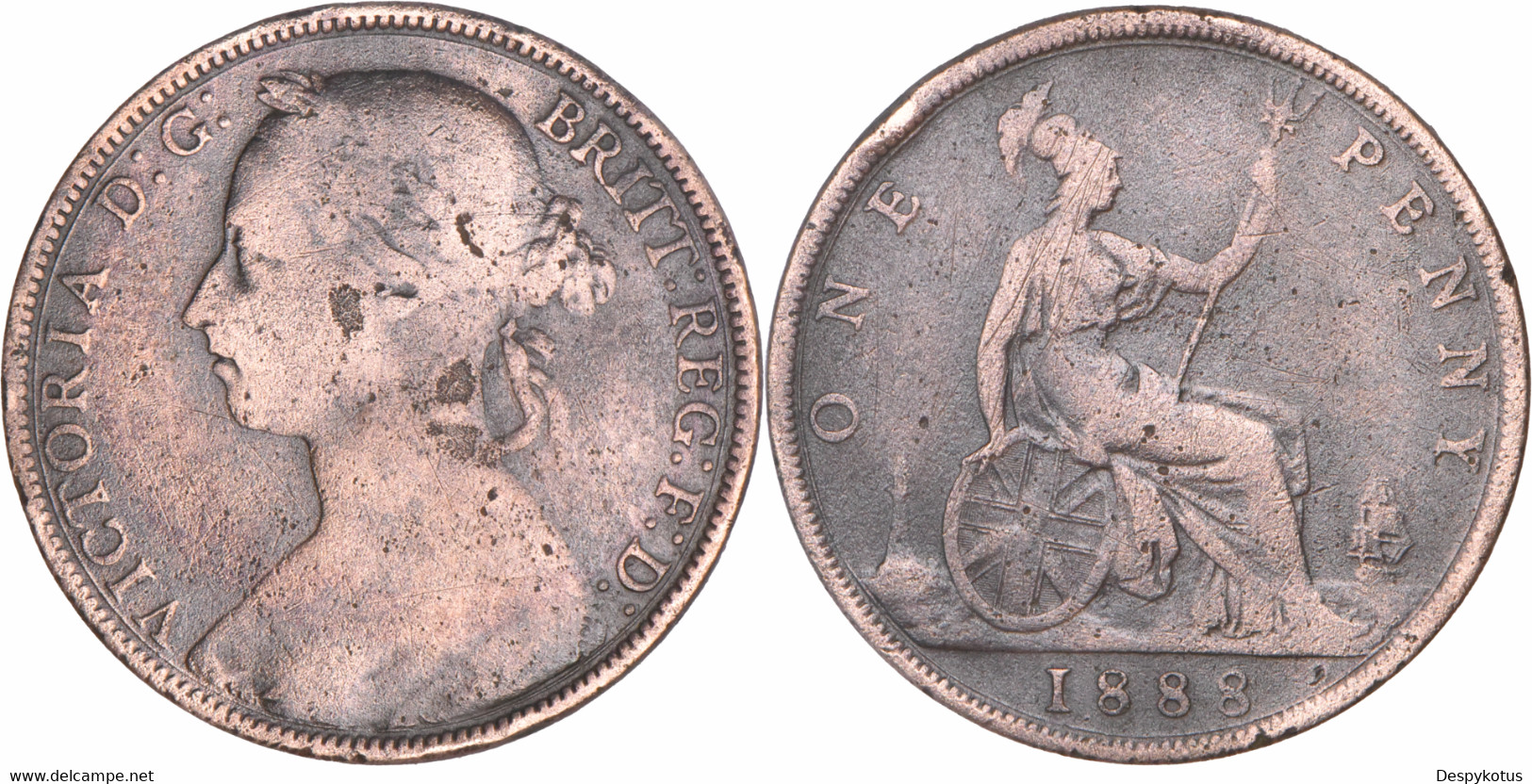 Grande-Bretagne - 1888 - One Penny - Victoria - 03-116 - D. 1 Penny