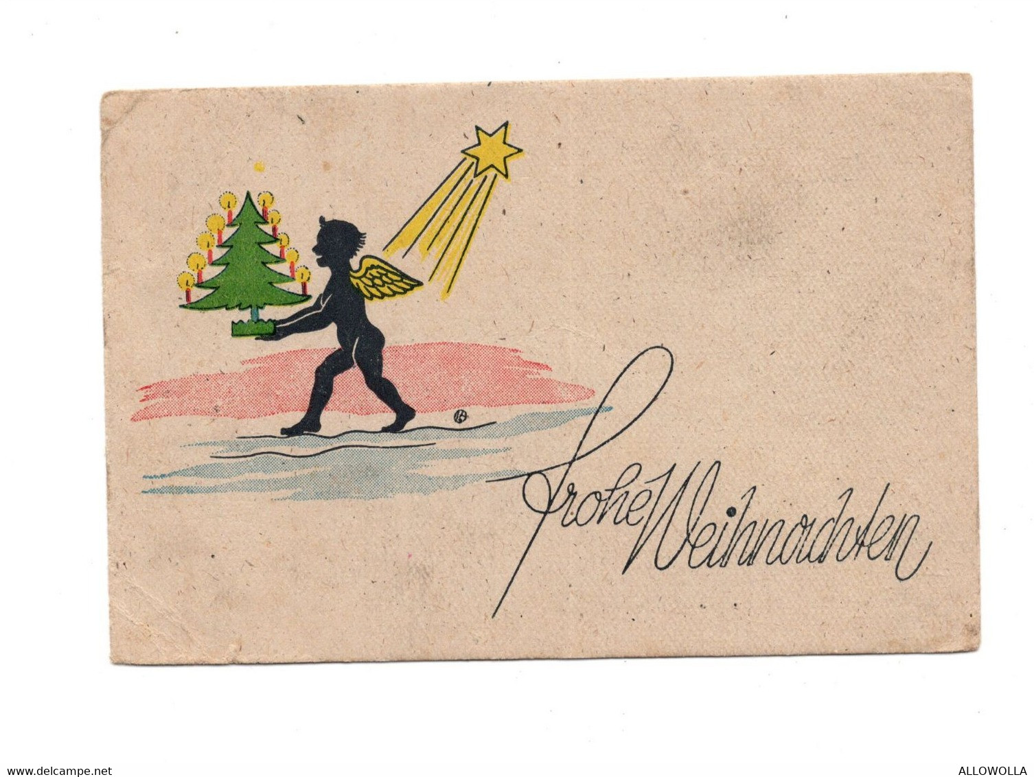 16384 " SILHOUETTE - FROHE WEIHNACHTEN " -CART.POST. SPED.1946 - Silhouettes