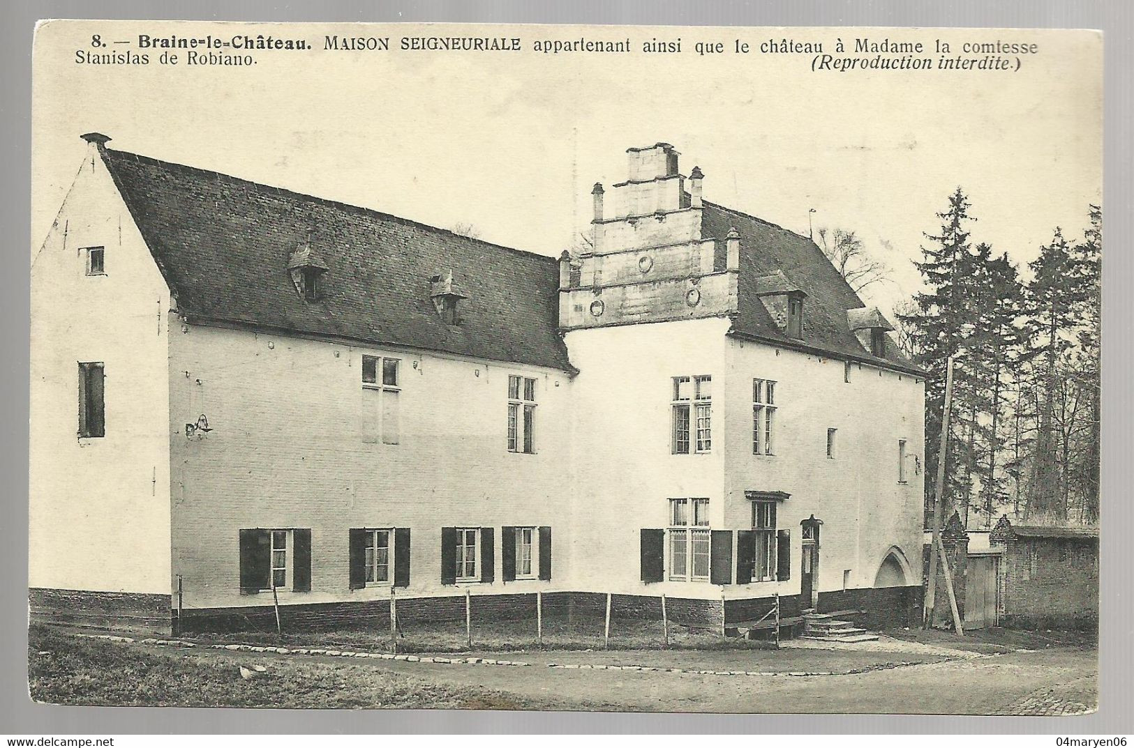 ***  BRAINE-LE-CHÂTEAU  ***  -  Maison Seigneuriale.......  -  Zie / Voir Scan - Nijvel