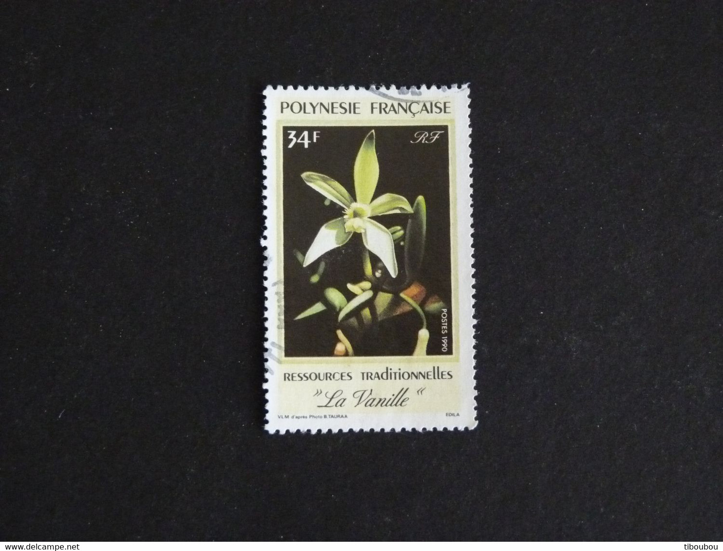 POLYNESIE FRANCAISE YT 350 OBLITERE - FLEUR DE VANILLE - Used Stamps