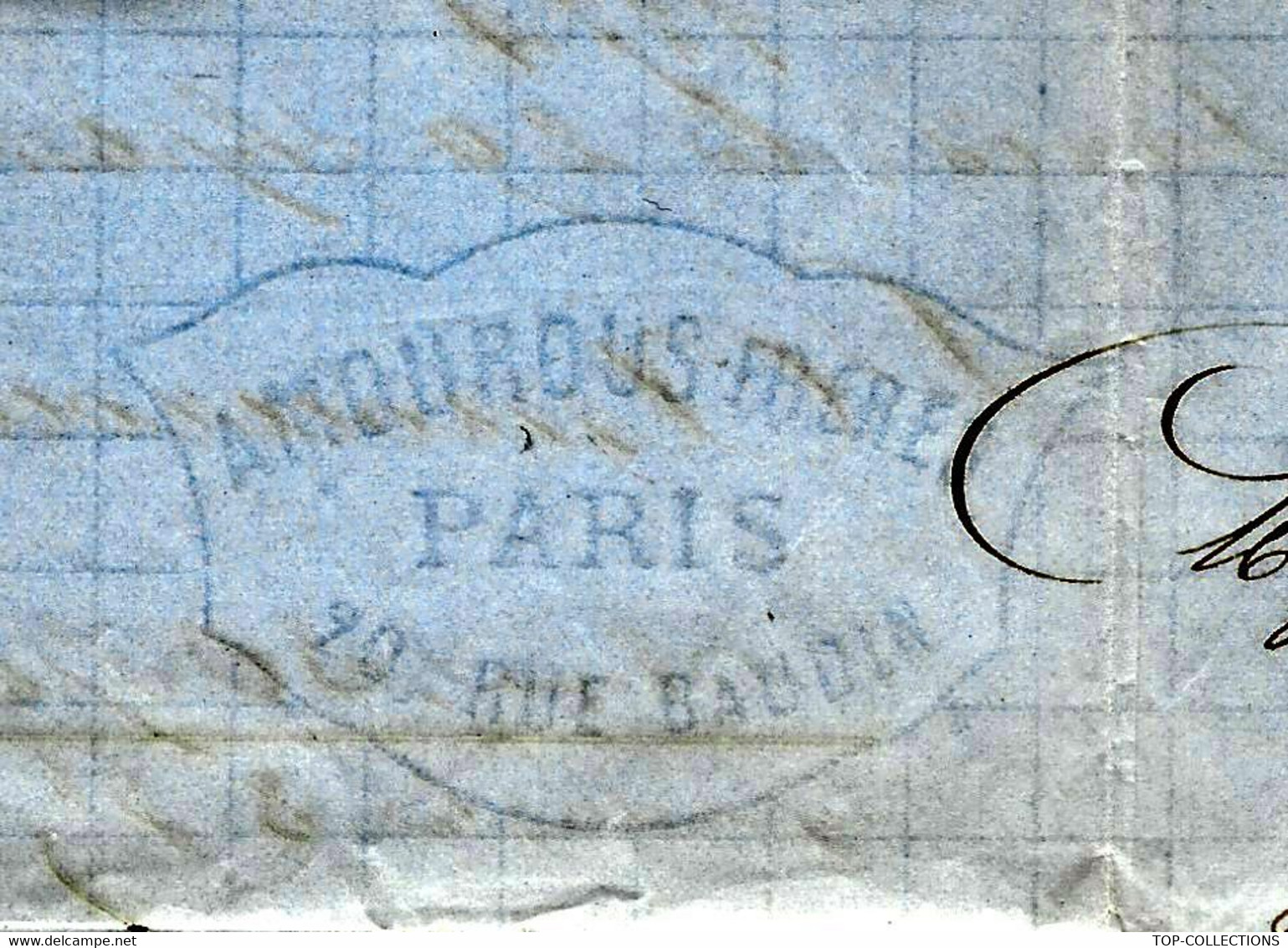 1874 LETTRE COMMERCIALE Par LAMOUROUS PARIS Pour BATCHELON LE HAVRE VAPEUR VILLE DE RIO DE JANEIRO CHARGEURS REUNIS - 1849-1876: Klassik