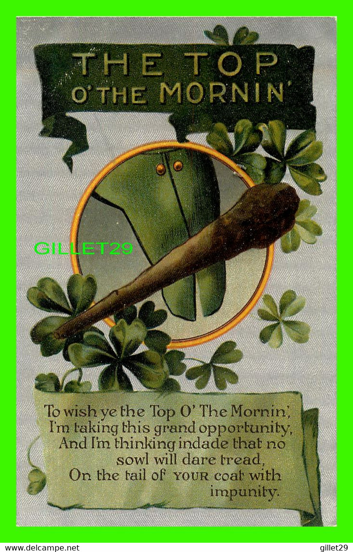 SAINT PATRICK - THE TOP O'THE  MORNIN - TRAVEL IN 1911 -  B.B. LONDON & NEW YORK SERIES No E263 - - Saint-Patrick