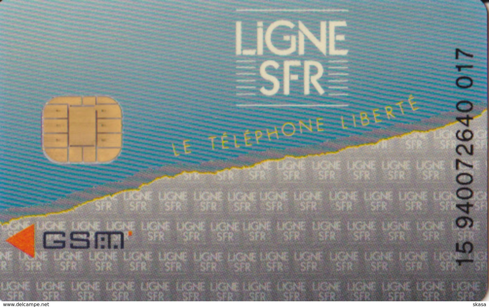 Carte GSM Ligne SFR, Logo Moreno Au Verso - Other & Unclassified