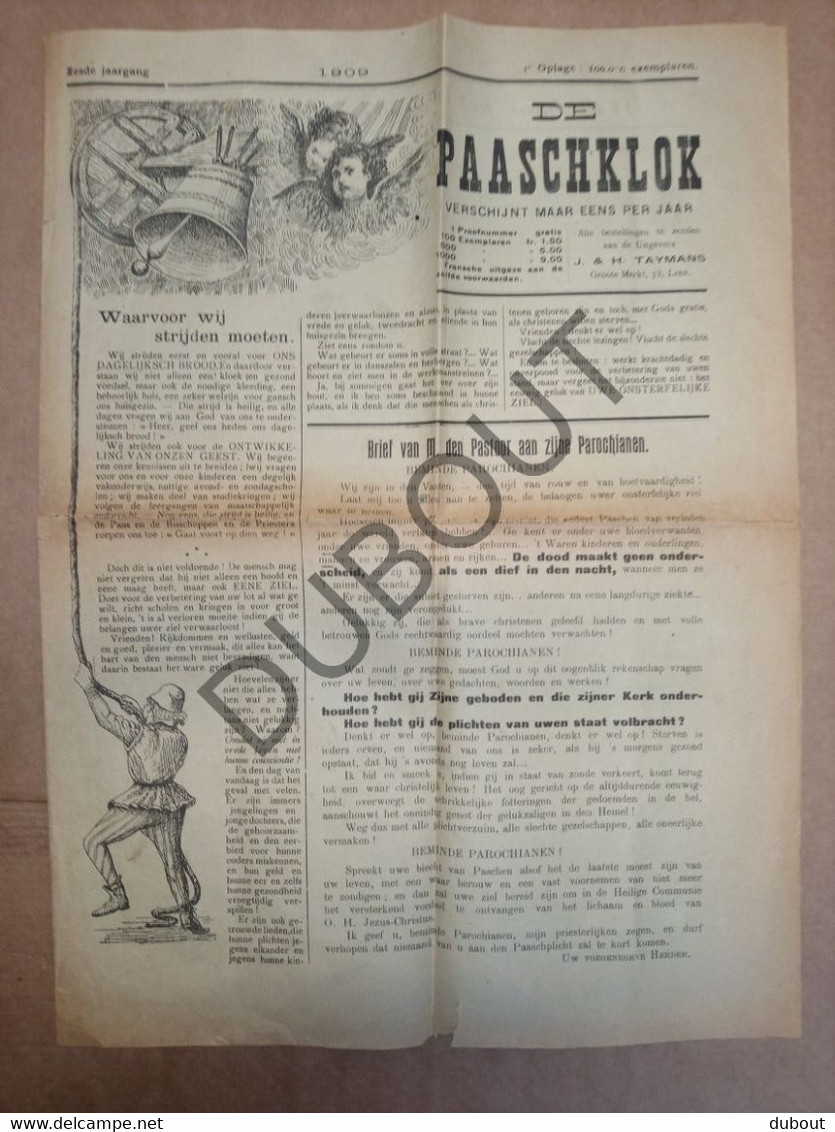 Krant/Journal - De Paaschklok - 1909 - Gedrukt Te Lier (V1039) - Informaciones Generales