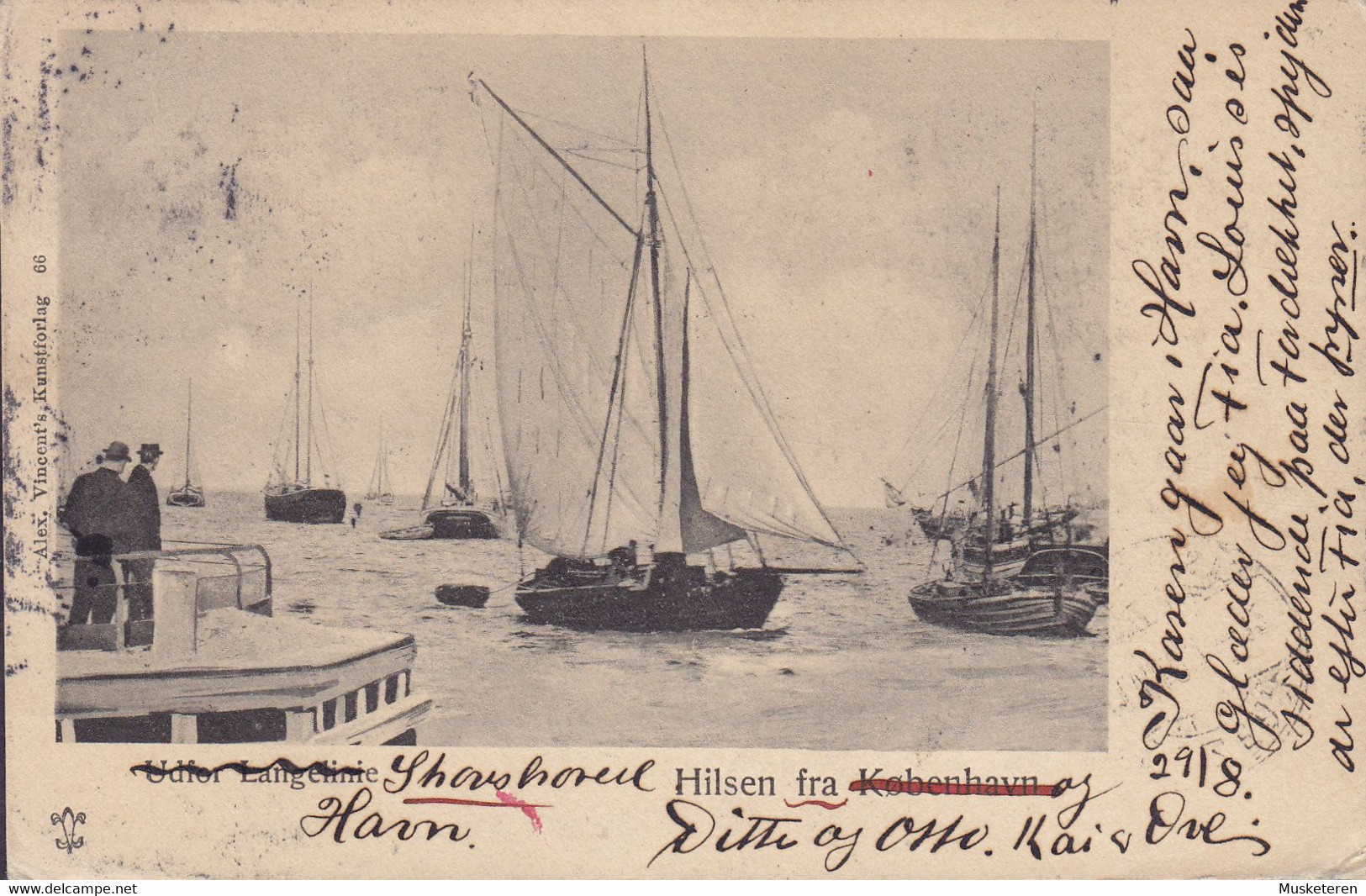 PPC Hilsen Fra København Udfor Langelinie (Erased) SKOVSHOVED HAVN, KJØBENHAVN 1903 ZÜRICH Nicht Abgeholt NON Reclamé - Briefe U. Dokumente