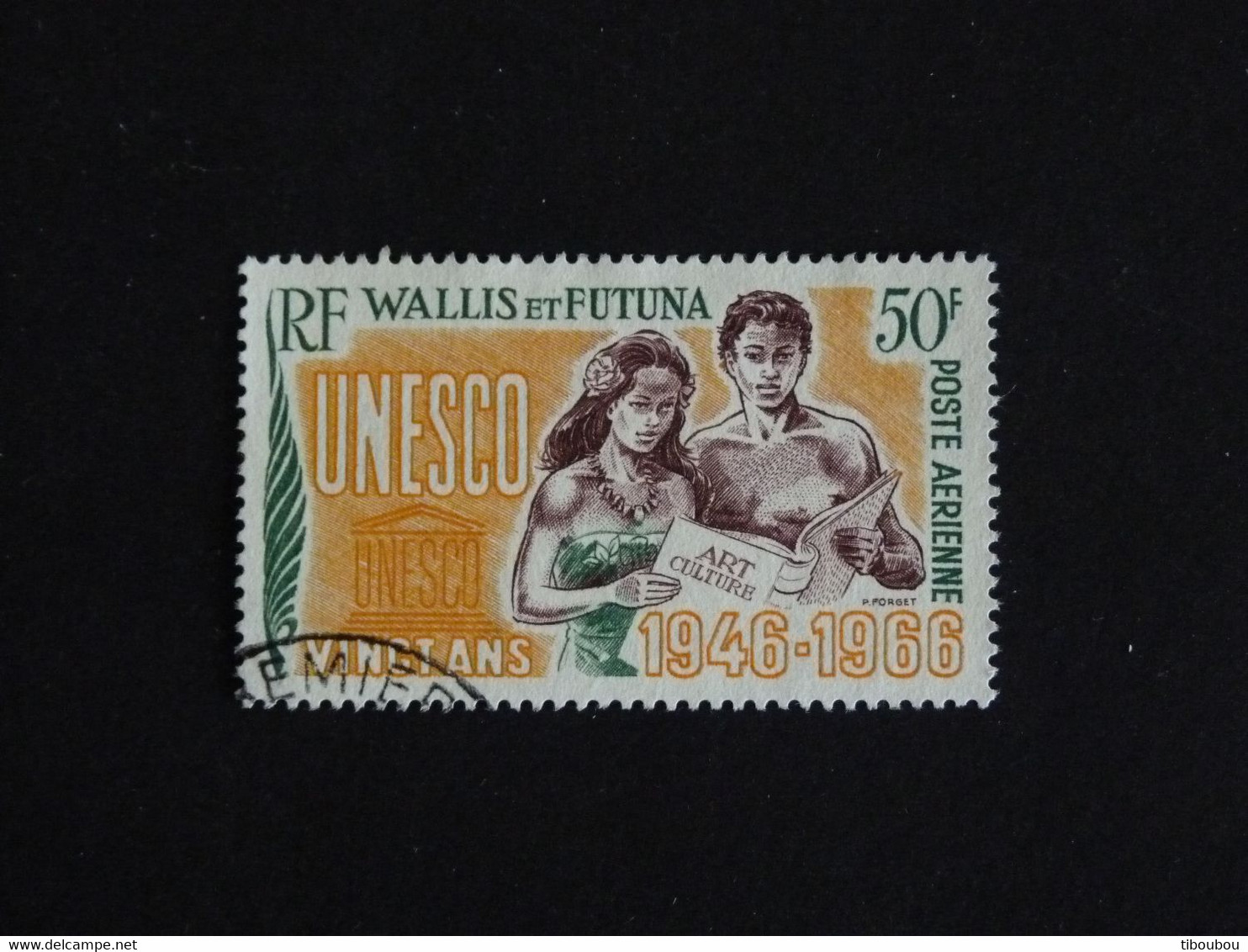 WALLIS ET FUTUNA YT PA 28 OBLITERE - 20e ANNIVERSAIRE UNESCO - Oblitérés