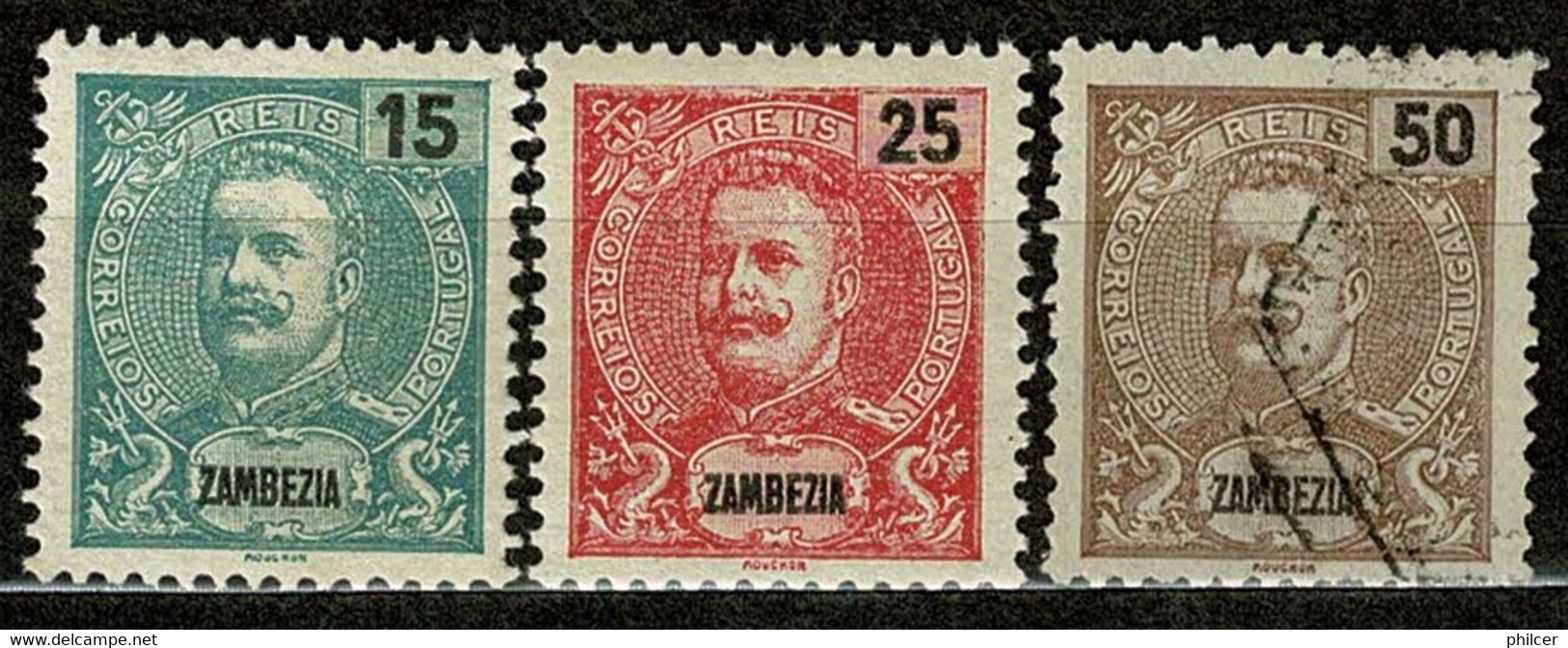 Zambézia, 1903, # 46/8, MH And Used - Zambèze