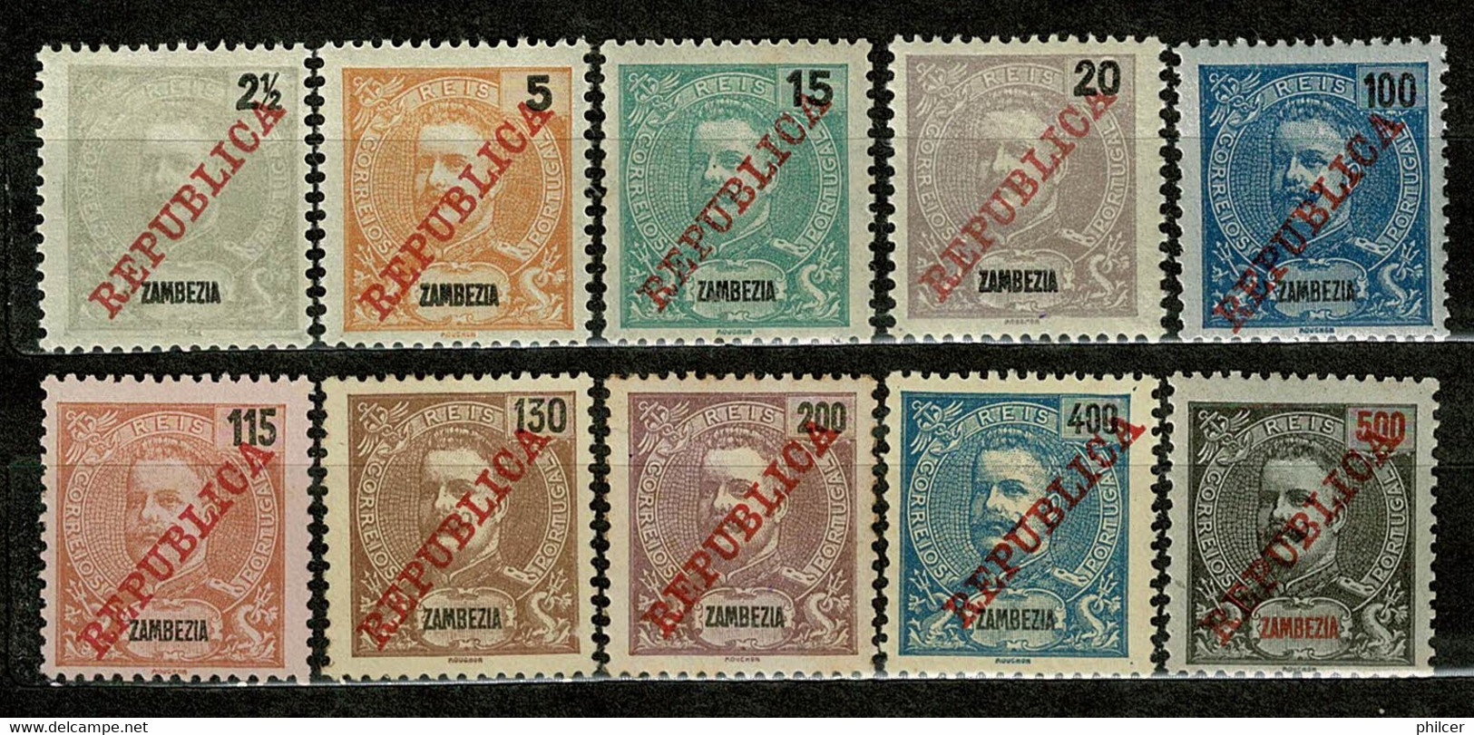 Zambézia, 1911, # 55/6, 58/9, 63/8, MNG And MH - Zambezië
