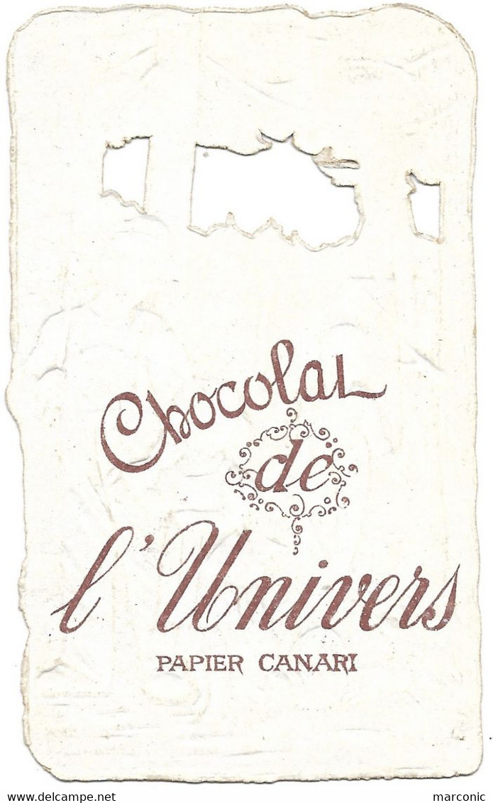 Chromo Découpis Gaufré - Chocolat De L'UNIVERS, Jean Et Marguerite, Forêt, écureuil - Otros & Sin Clasificación