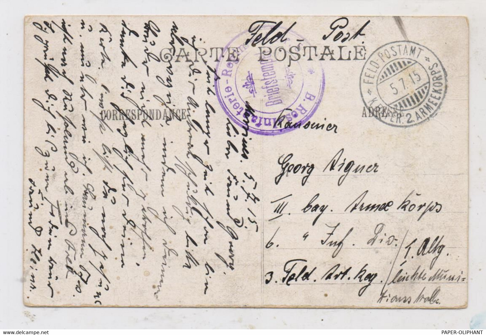 B 8957 MESEN / MESSINES, Marktplatz, Künstler-Karte 1915, Deutsche Feldpost - Messines - Mesen