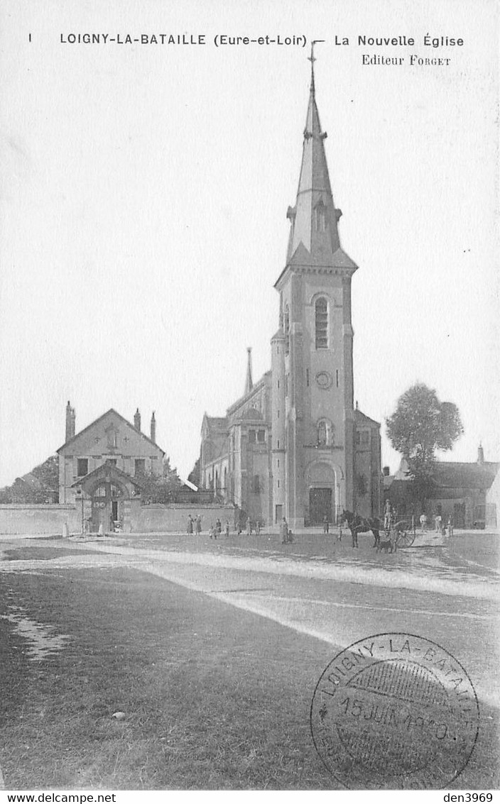 LOIGNY-la-BATAILLE (Eure-et-Loir) - La Nouvelle Eglise - Attelage De Cheval - Loigny