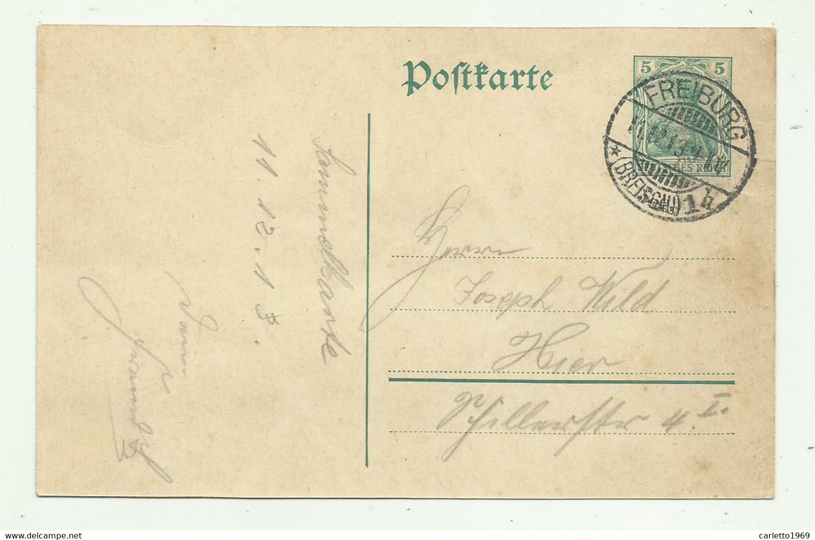 POSTKARTE 1913  - VIAGGIATA FP - Lettres & Documents