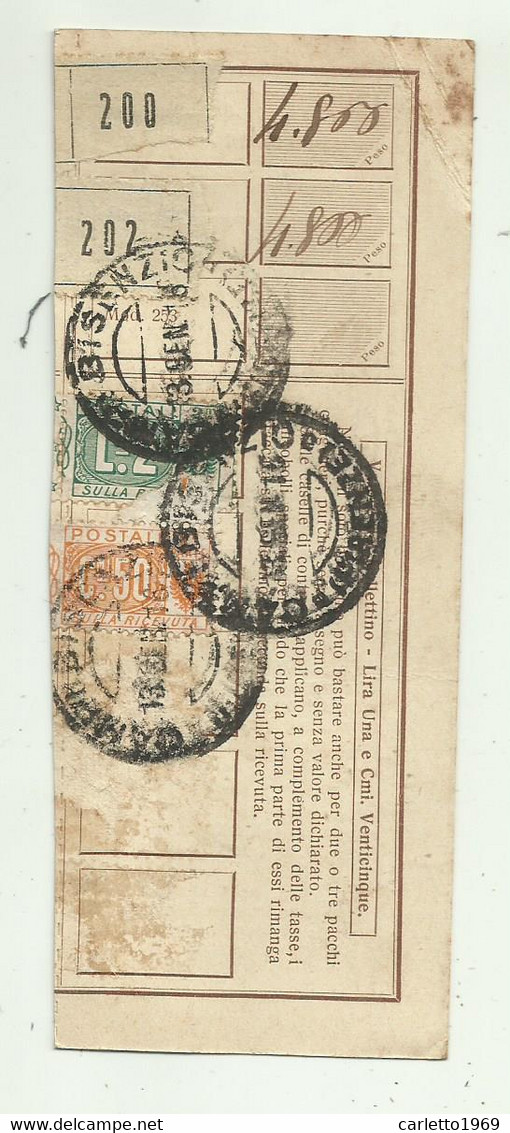 RICEVUTA PACCHI POSTALI 1916 - Postal Parcels