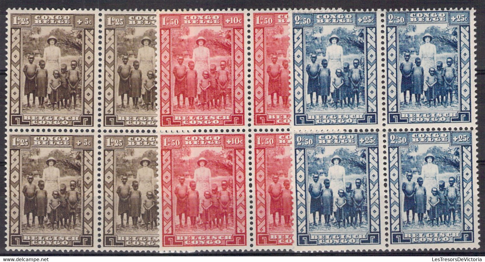 Congo Belge 1936 - COB 194/96 ** MNH  Bloc De 4 - Cote 22 COB 2022 - Nuevos