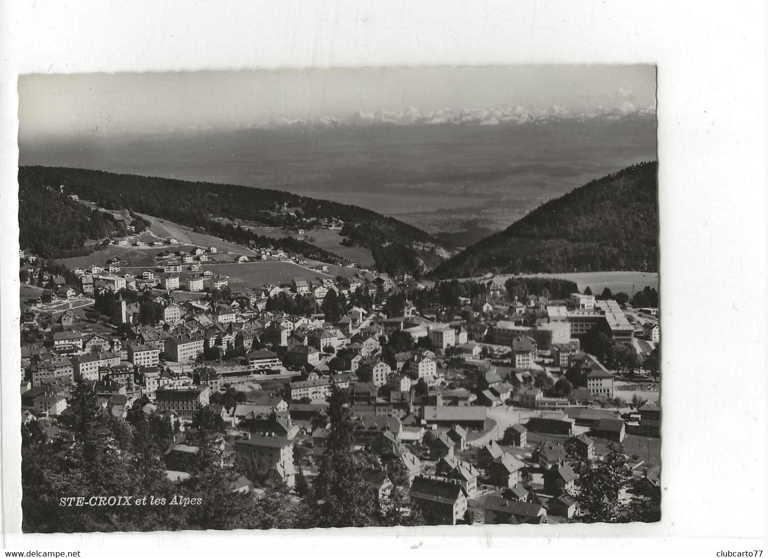 Sainte-Croix (Suisse, Vaud) :  Vue Aérienne Générale Au Niveau Du Quartier De L'église En 1966 GF. - Sainte-Croix 