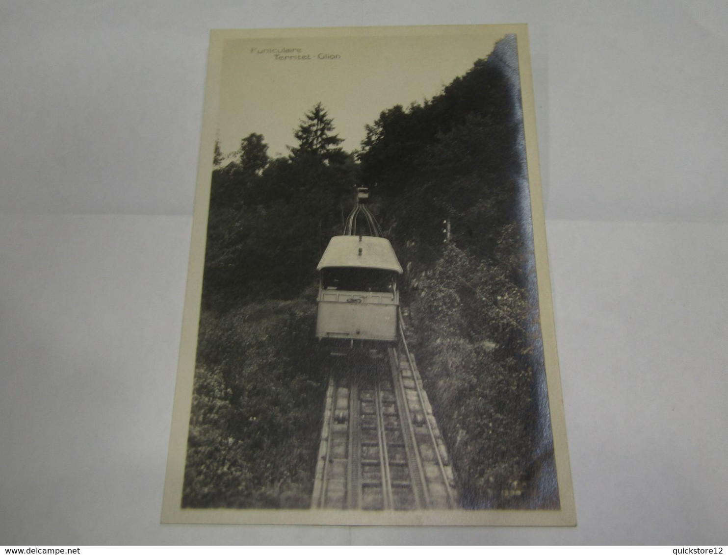 Antigua Postal De Suiza.   Funicular Territet Glion -  398 - Ilanz/Glion