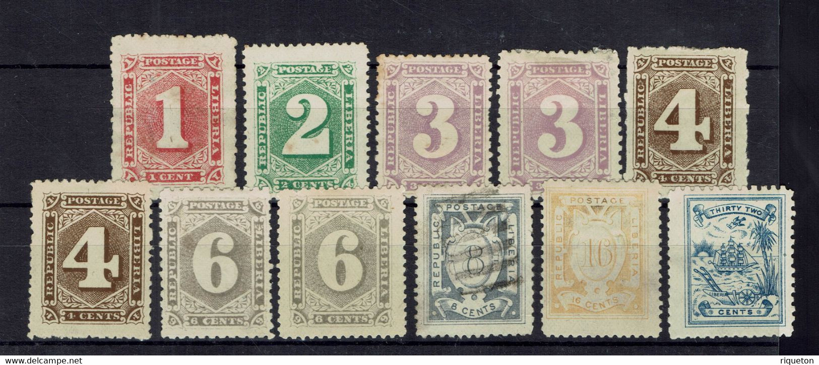 Libéria - 1886-92 - N° 18 à 25 - Neufs X - - Liberia