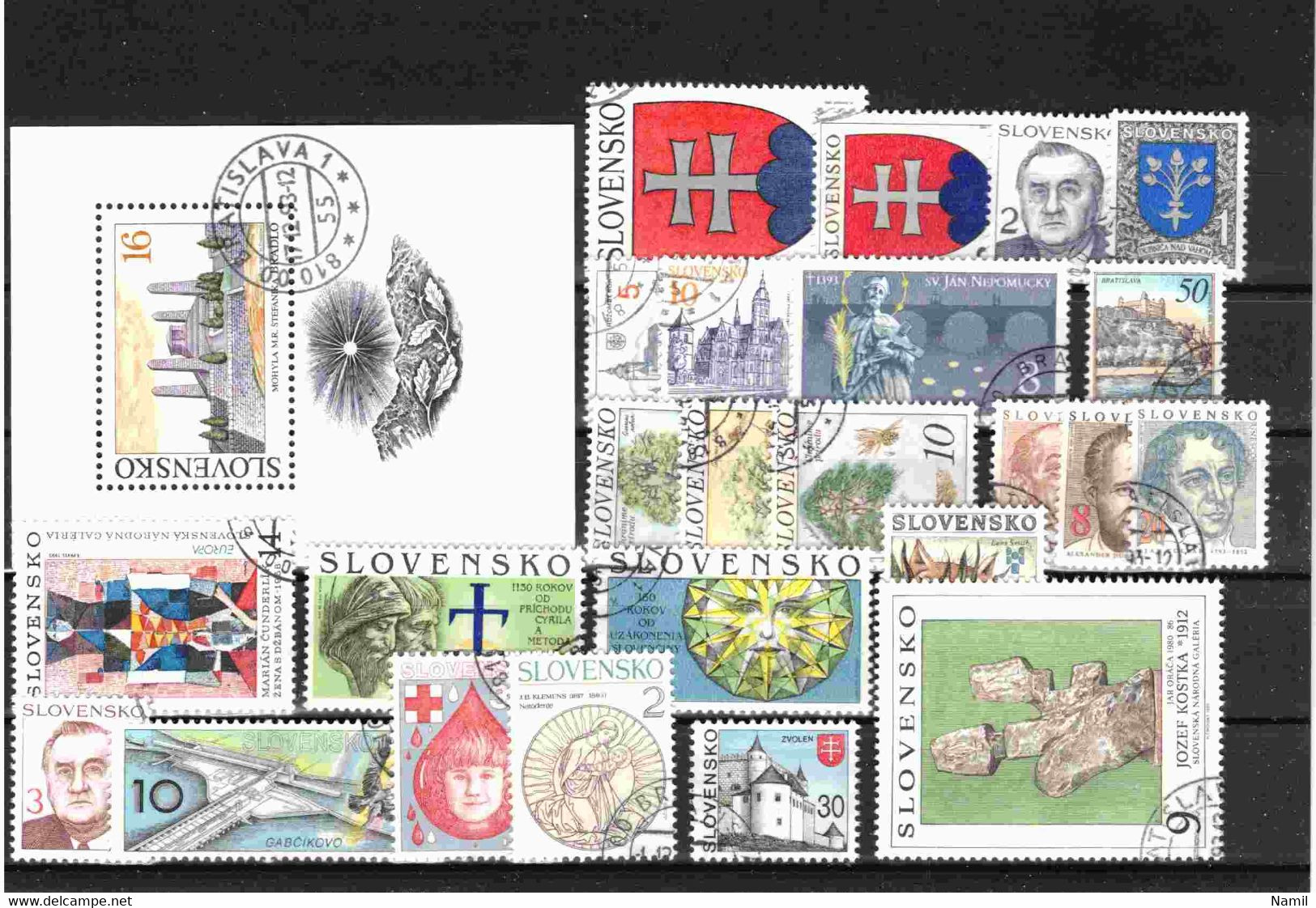 Slovaquie 1993 Mi 162-186, Obliteré, L'année Complete - Full Years